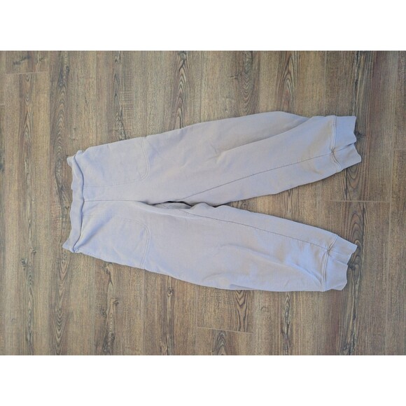 Tibi Calder Sweatpants Long Cement Gray Balloon Tapered Leg Barrel - Picture 10 of 10